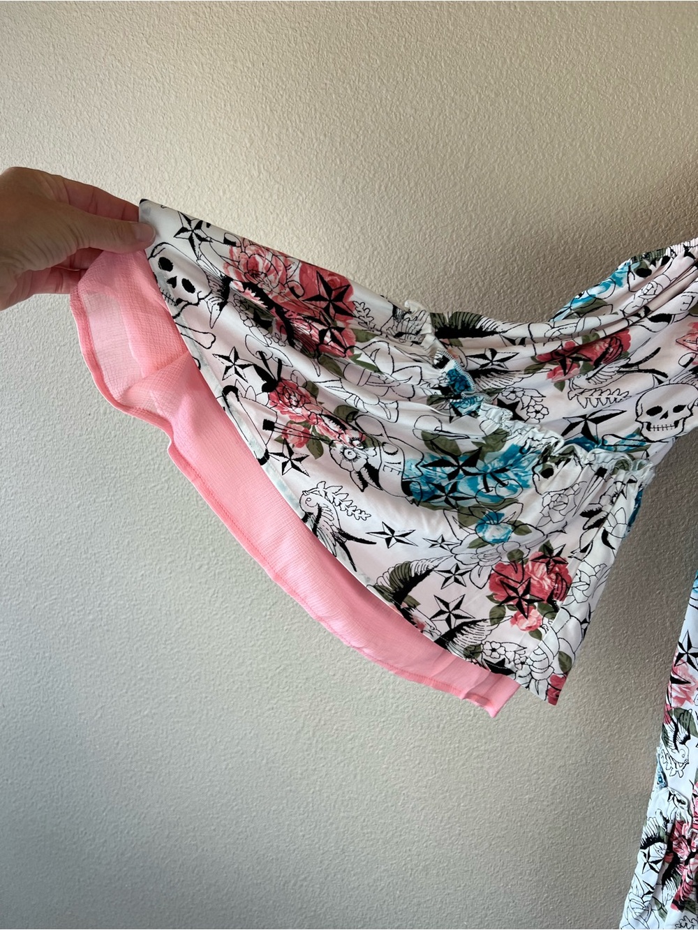Betsey Johnson x Torrid Mini Challis Cold Shoulder Dress - Picture 7 of 12